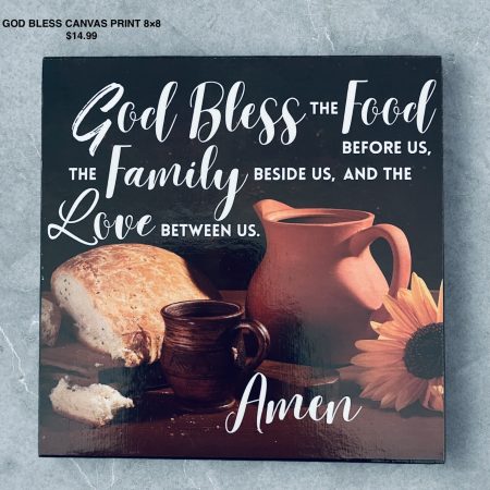 God Bless Canvas Print 8×8
