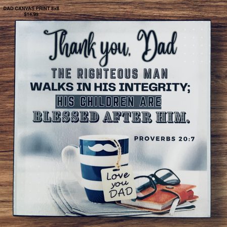 Dad Canvas Print 8×8