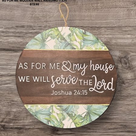 As For Me Wooden Wall Hanging 11X11