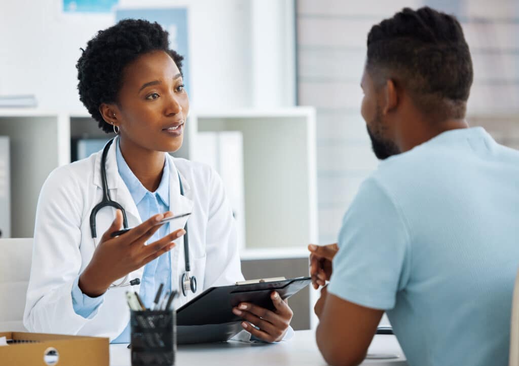 Shot of a doctor having a consultation with a patient