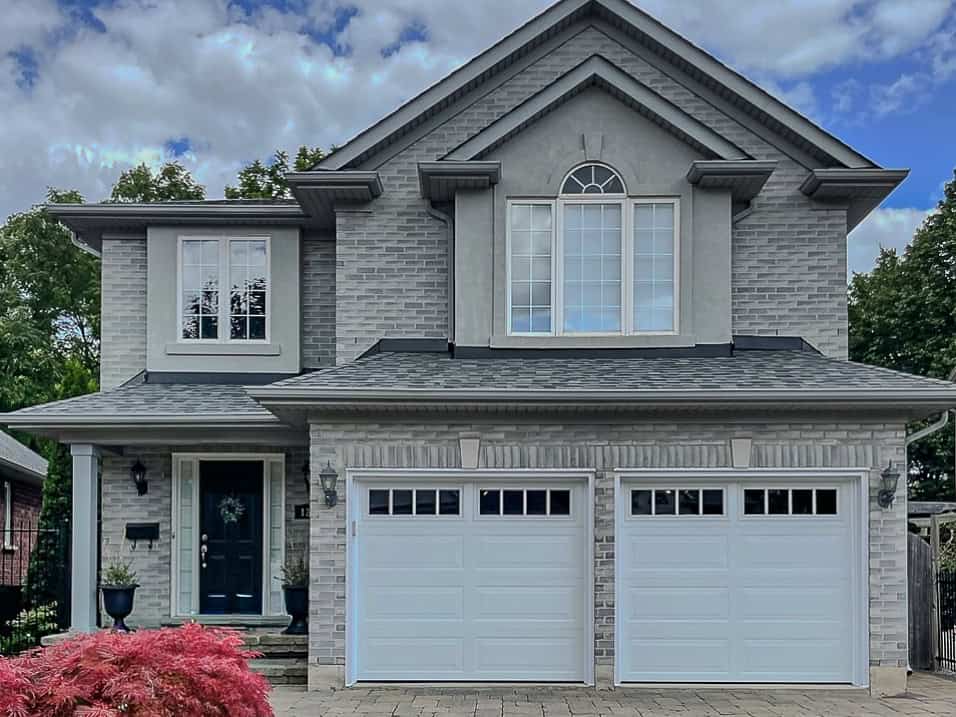 Raised Panel Traditional White Raised Panel 8x7 with tinted windows