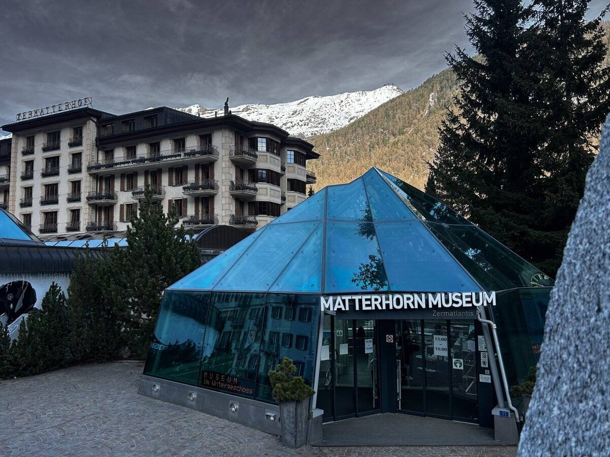 Glass dome Matterhorn Museum.