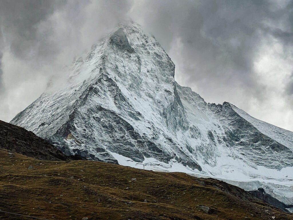 The Matterhorn amongst a stormy sky.