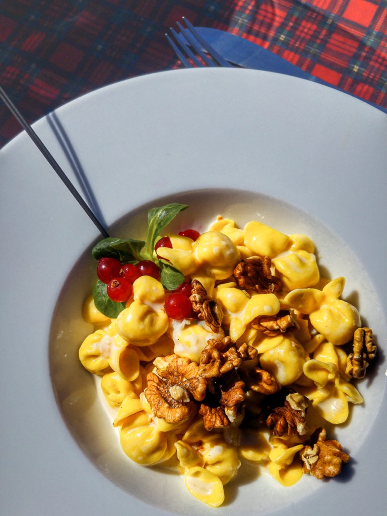 Famous pasta dish from Chalet Etoile, Cervinia.