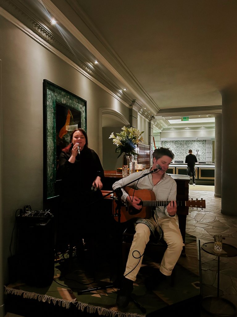Musicians at the Beausite Hotel Zermatt.