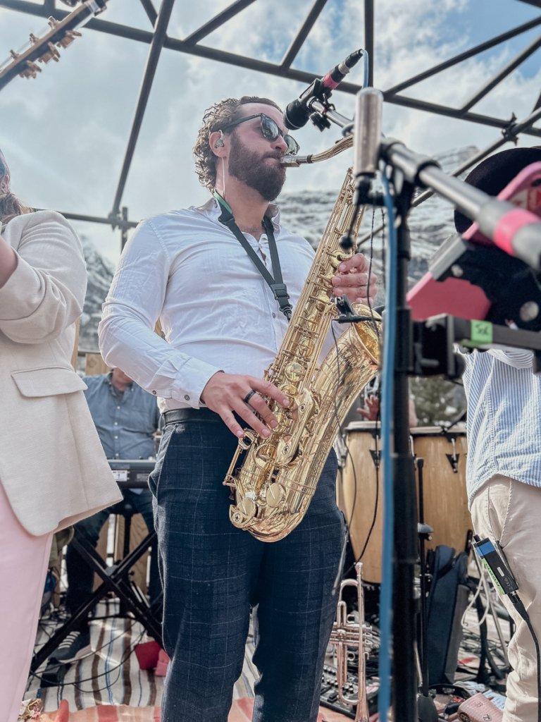 Sax player in Zermatt, Swiss Alps