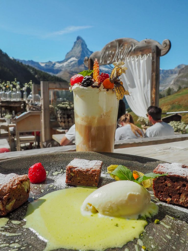 Colourful desserts in the Swiss Alps.