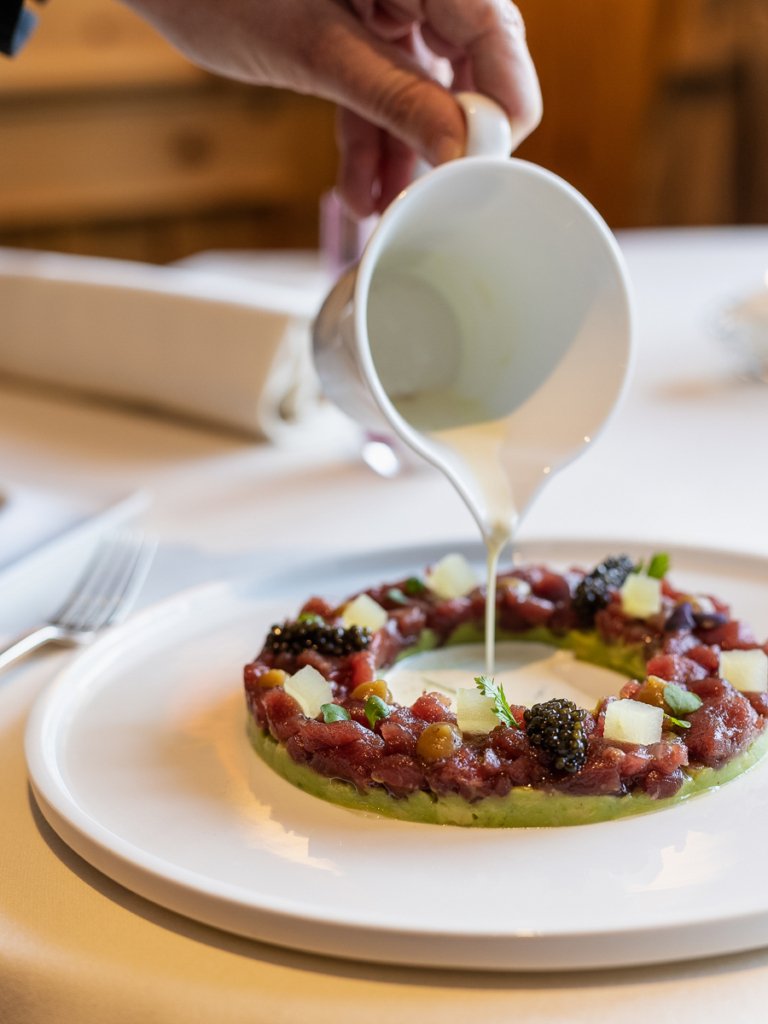 A colourful dish at Ristorante Capri in Zermatt.
