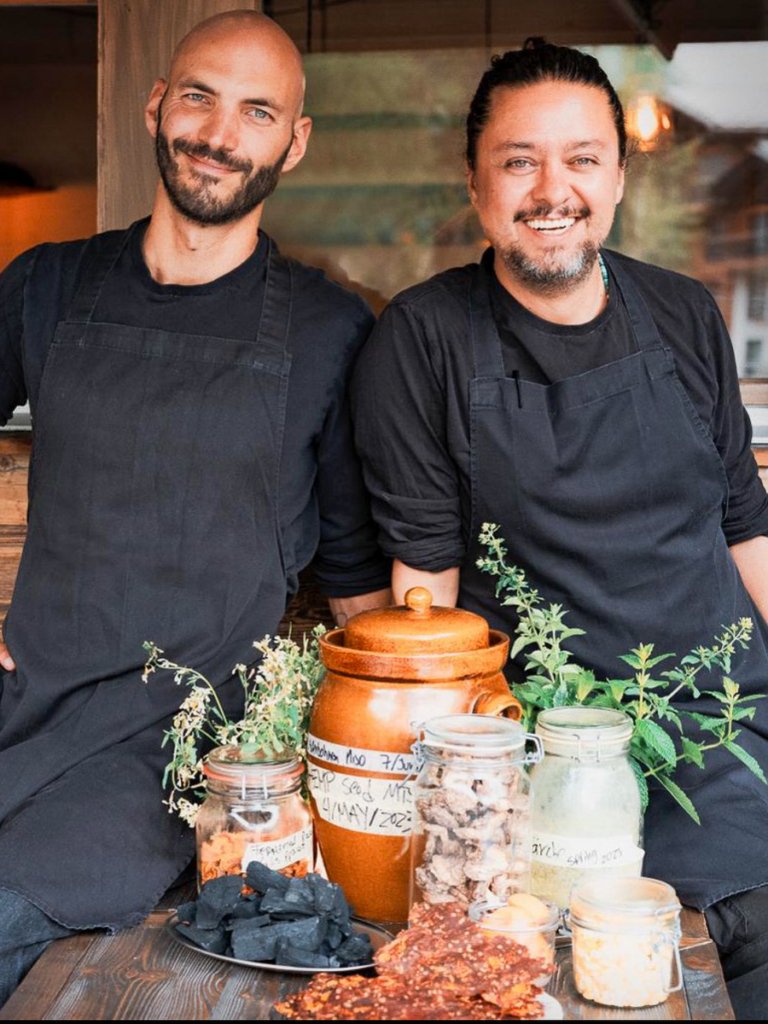Chefs Tommaso Guardascione and Luis Romo from Brasserie Uno, Zermatt