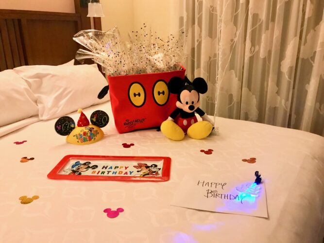 In room celebration gift basket