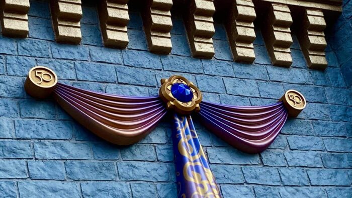 Cinderella Castle Receives First Piece Of Decor Ahead Of Disney World 50th Anniversary! 2 cinderella castle