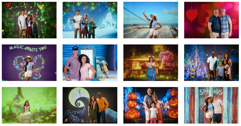 Disney Springs PhotoPass Studio Changes with Every Season 2 backdrops