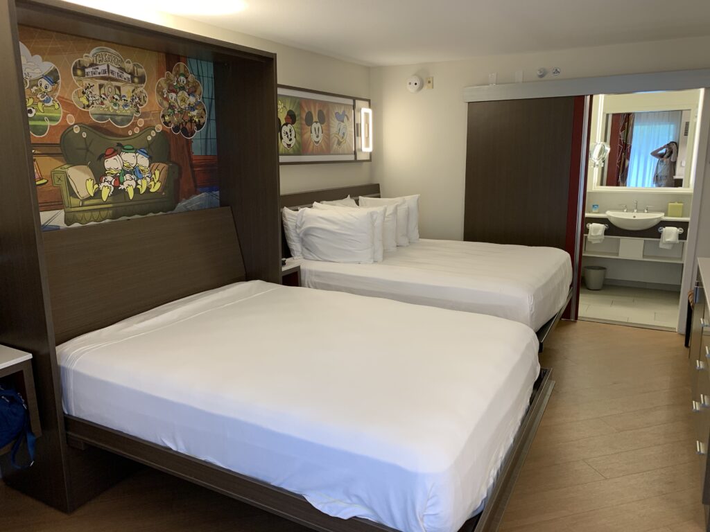 Top 5 Disney World Hotels for Kids 2 All Star Movies murphy bed open