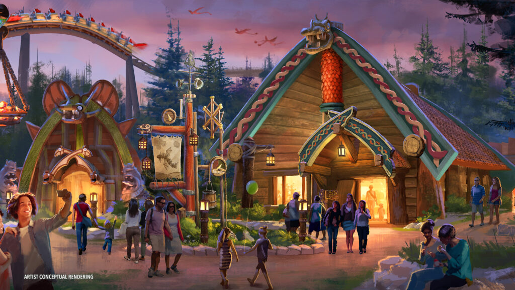 Hiccup, Here We Come! Epic Details Revealed for How to Train Your Dragon Land 4 06 How to Train Your Dragon – Isle of Berk Nighttime Atmosphere