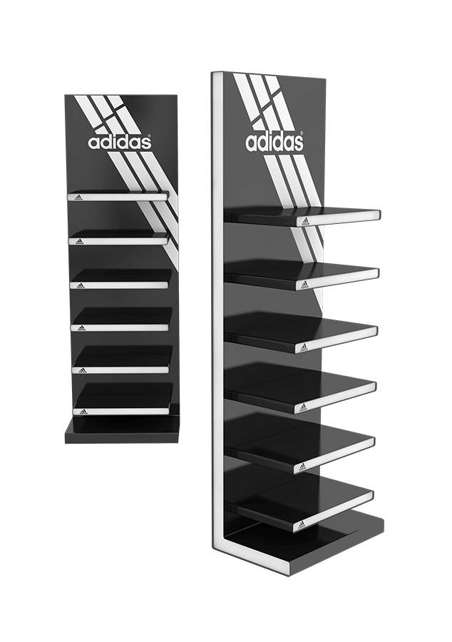 stojak reklamowy zewnętrzny Adidas Display