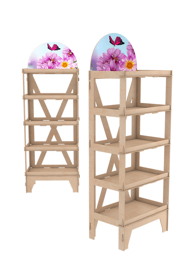 Stojak reklamowy drewniany Garden Display