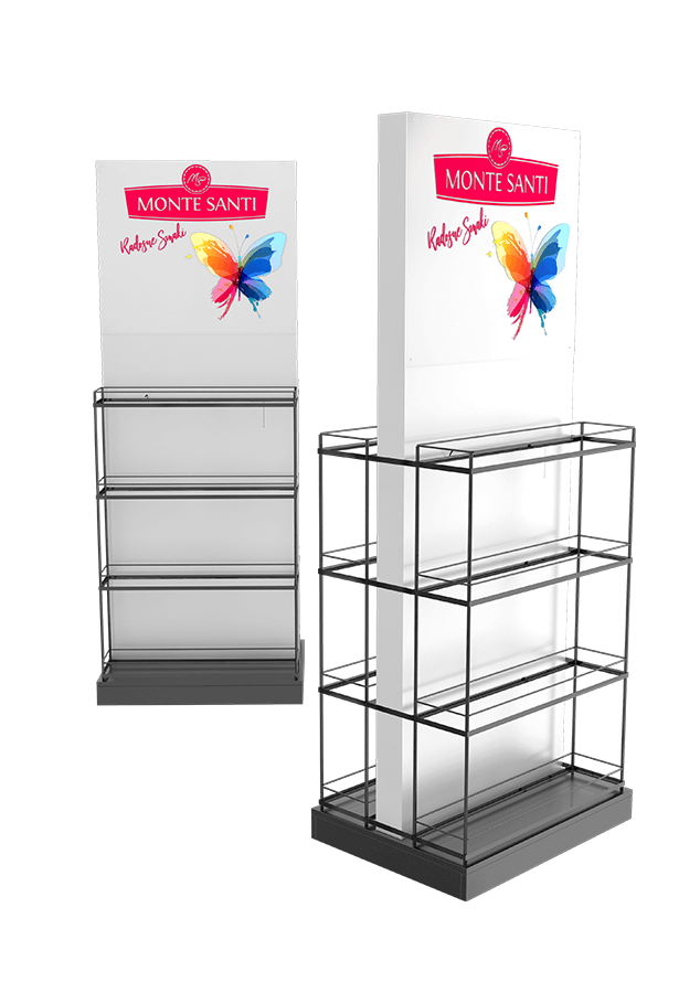 standy kartonowo drewniane Monte Santi Display