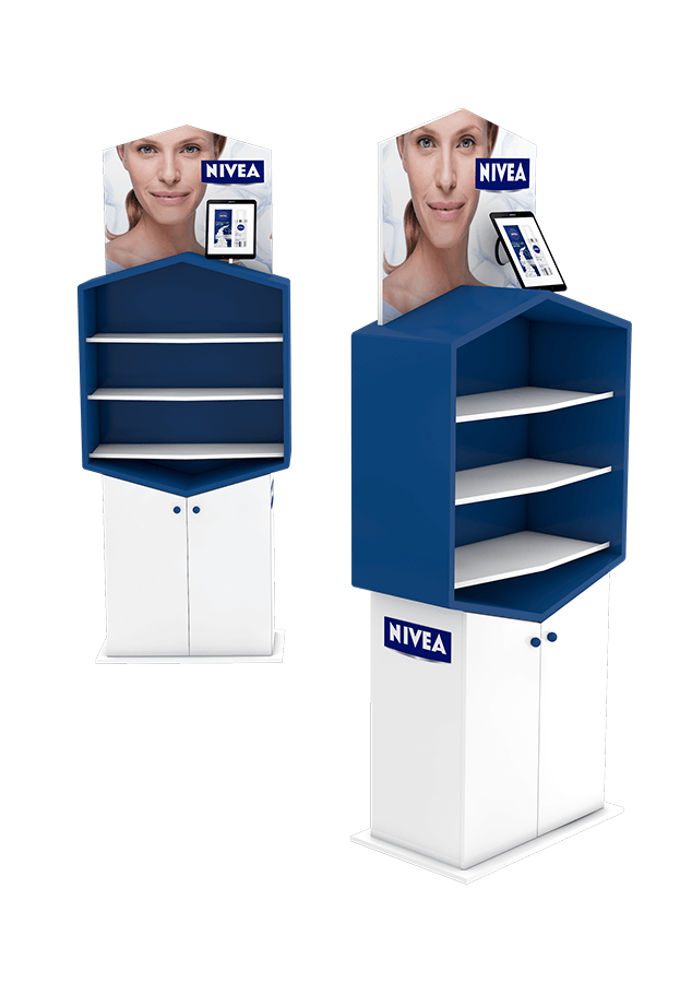 meble wystawiennicze Nivea Display