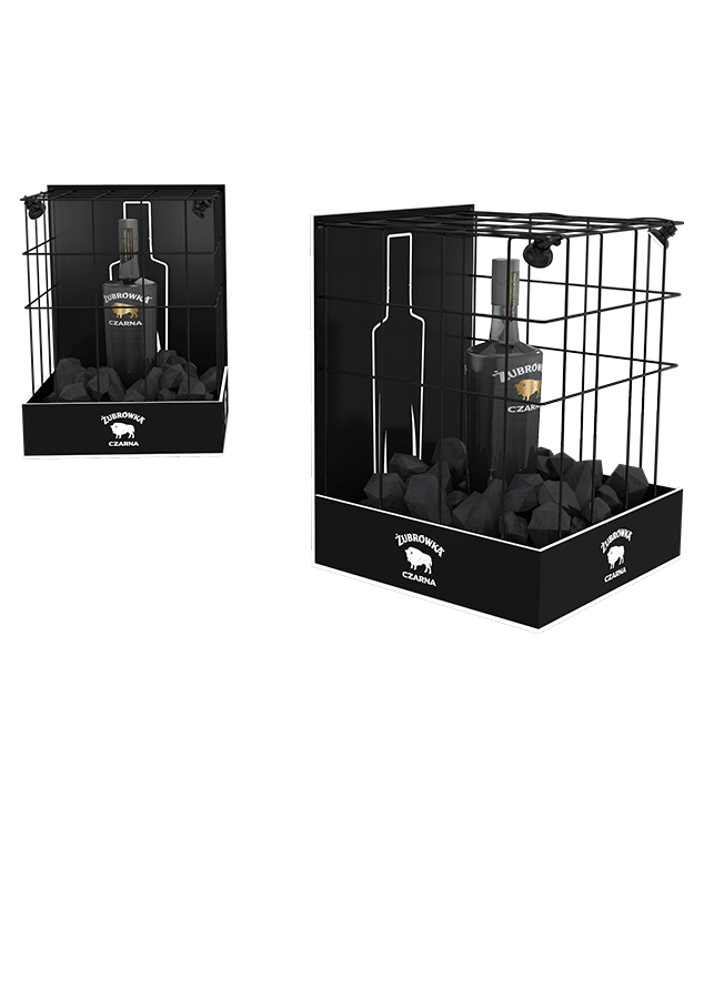 meble wystawiennicze Żubrówka Czarna Counter Display