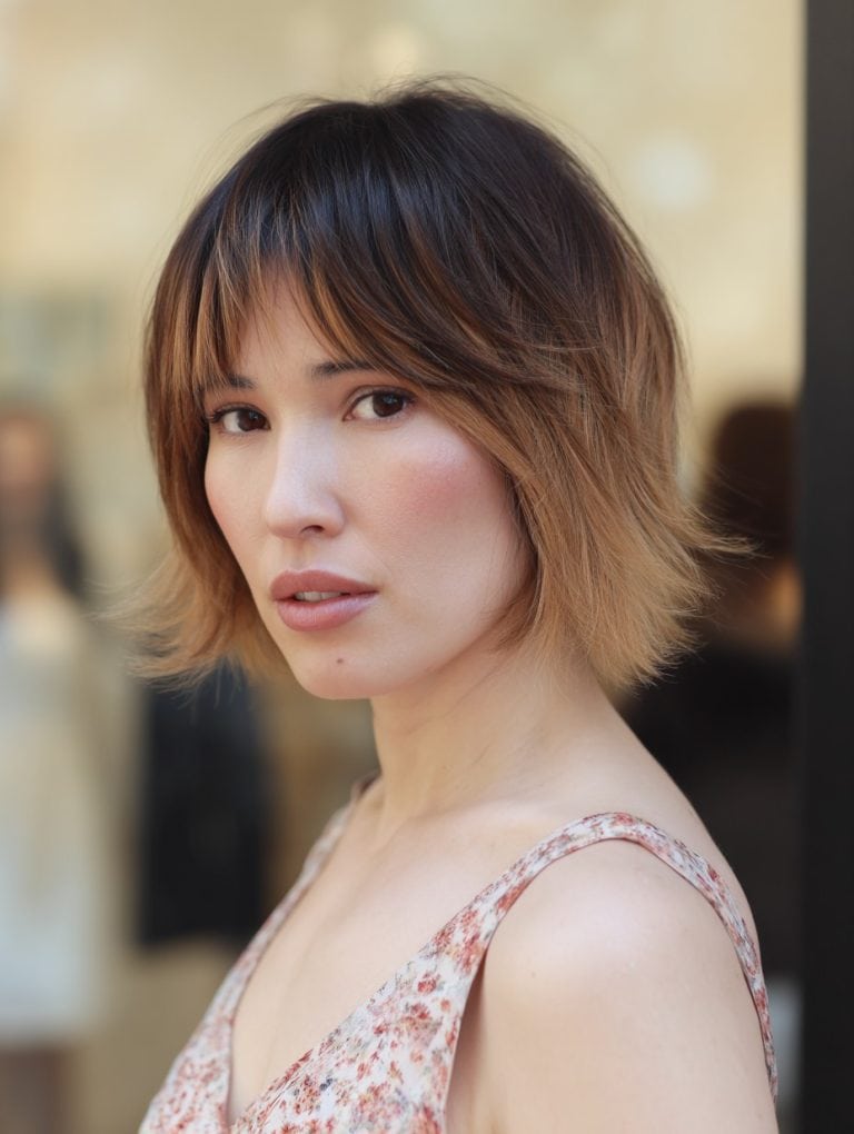 Short Layered Bob Hairstyles with Bangs