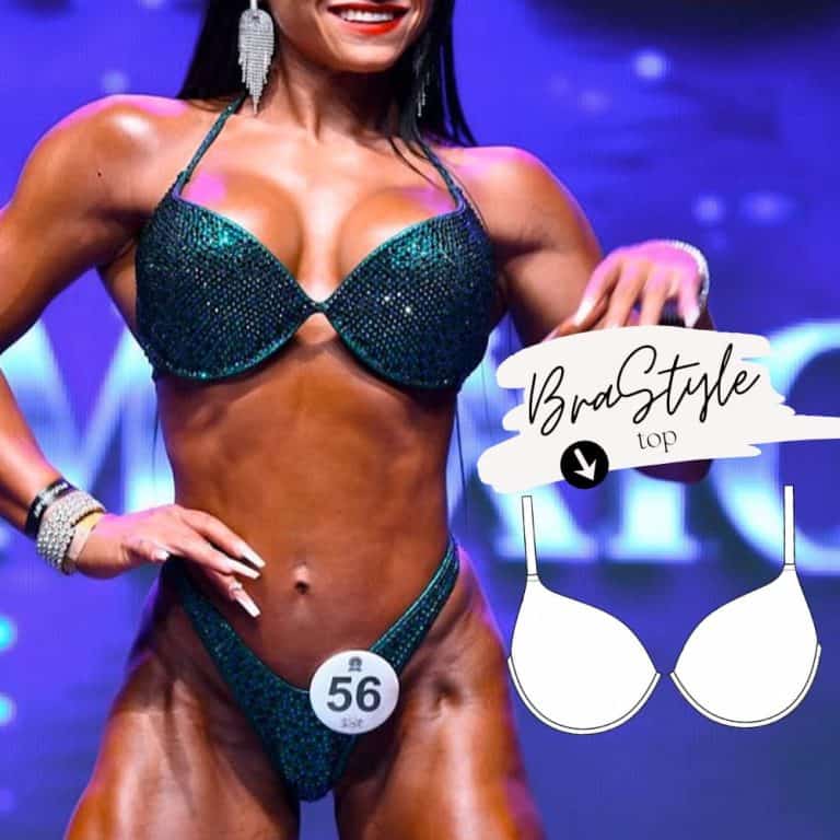 Elegant teal bikini for fitness competitions and DIY bikinis. Perfect for showcasing your physique a.