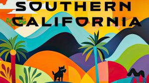 Southern California poster with dog in it