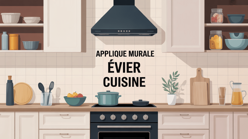 illustration applique murale cuisine évier moderne