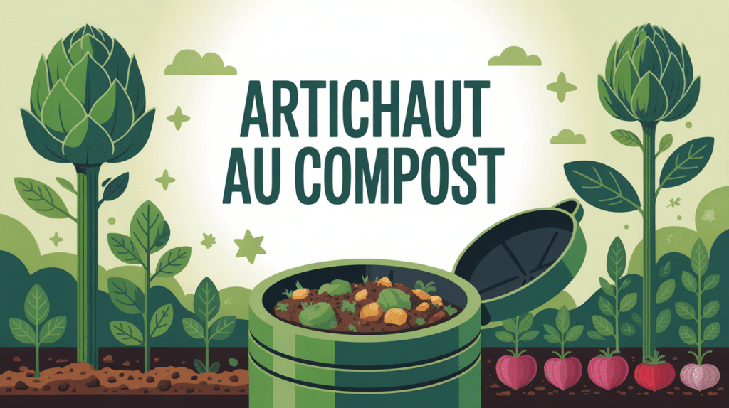illustration artichaut compost jardin fertile