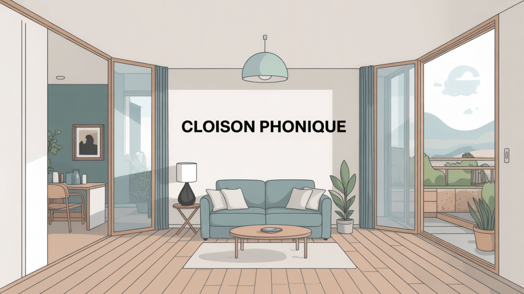 cloison phonique coupe logement calme