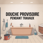 illustration douche provisoire pendant travaux solutions temporaires