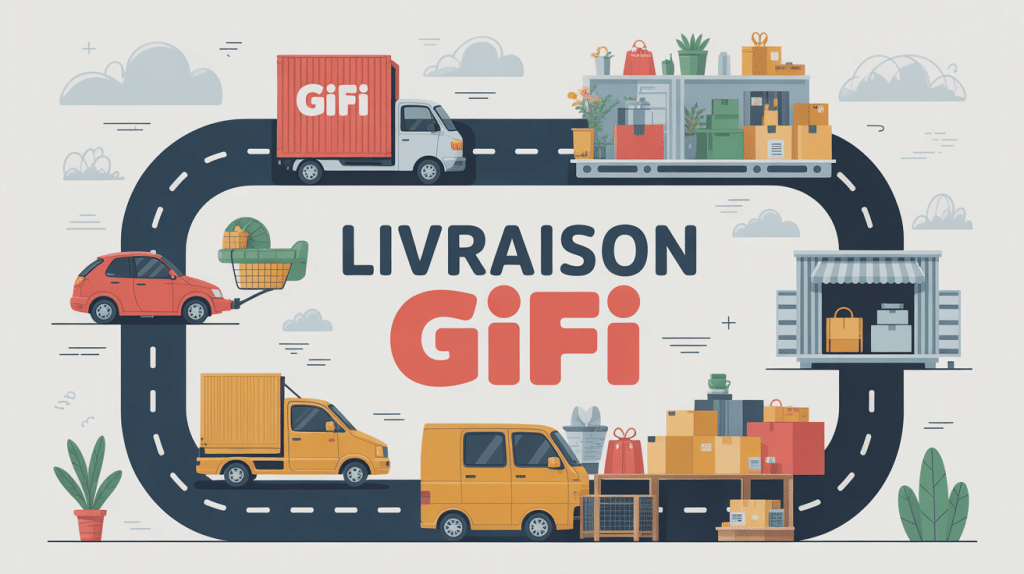 Illustration parcours livraison gifi