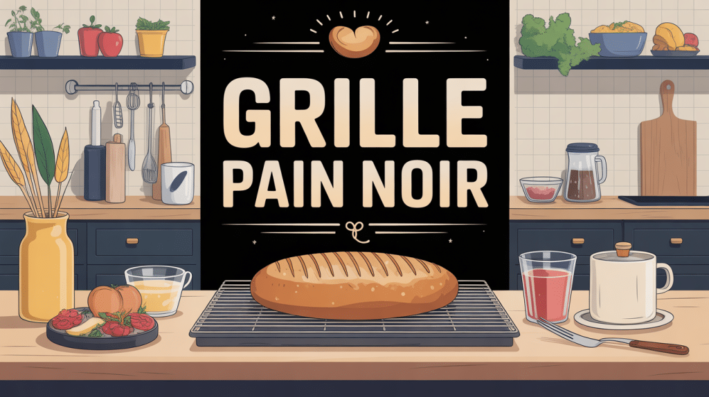 grille pain noir sur plan de travail contemporain