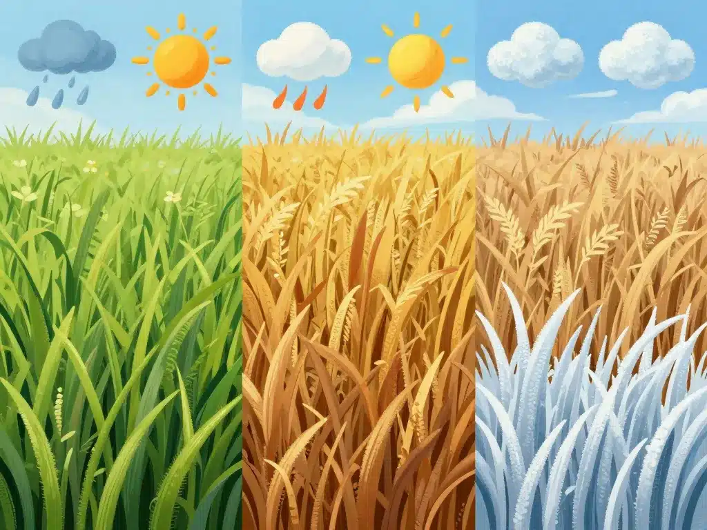 saisons effet sur croissance gazon SEO
