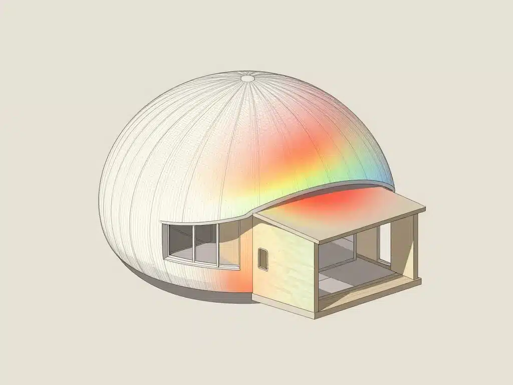 diagramme maison coquille isolation volumes écologiques