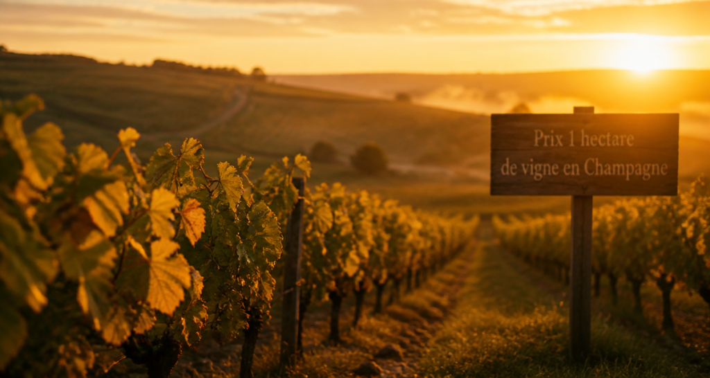 prix 1 hectare de vigne en champagne sur les coteaux