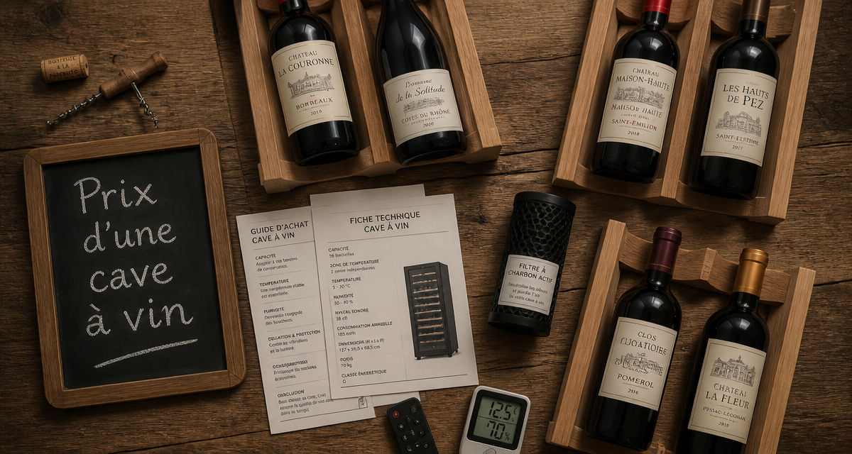 prix cave à vin accessoires thermomètre