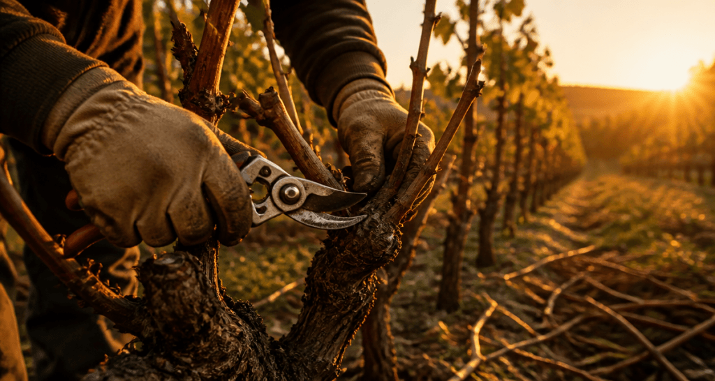 quand tailler la vigne geste précis vigneron