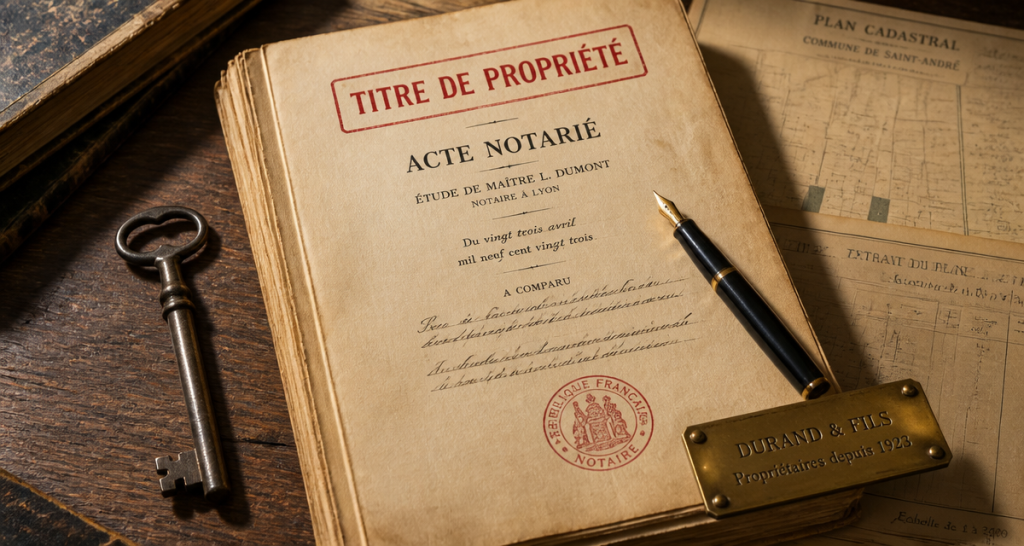 titre de propriété maison acte notarié clé