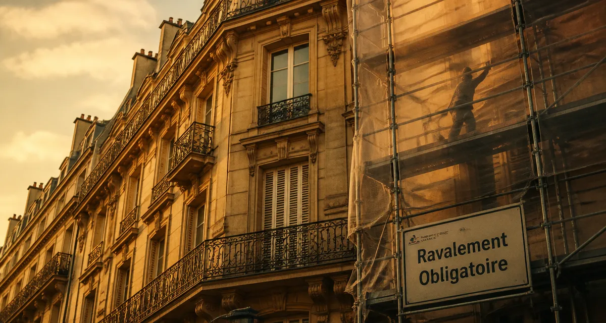 ravalement de façade tous les combien immeuble haussmannien échafaudage