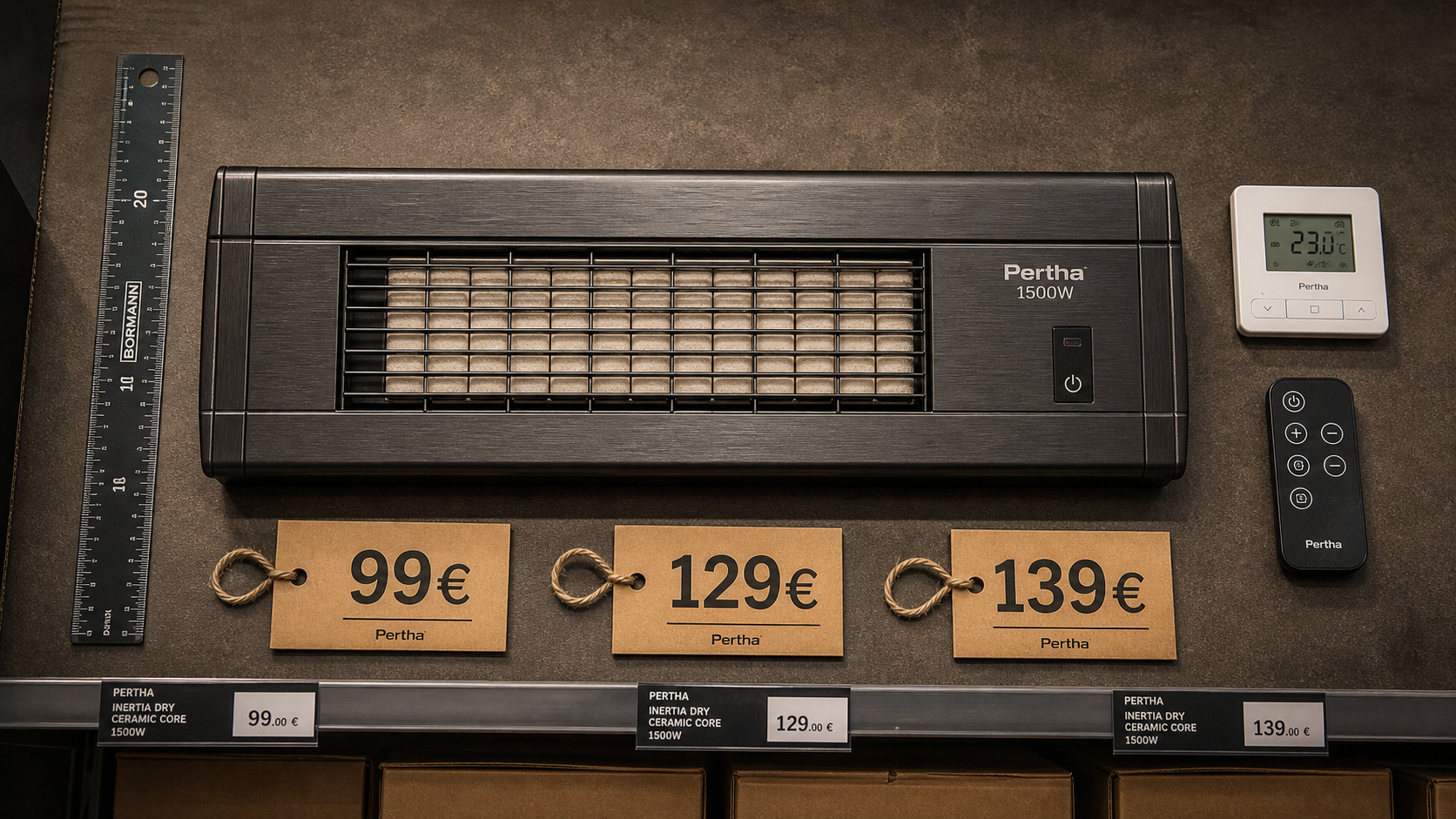 Prix radiateur à inertie Brico Dépôt : 99 € 129 € 139 €