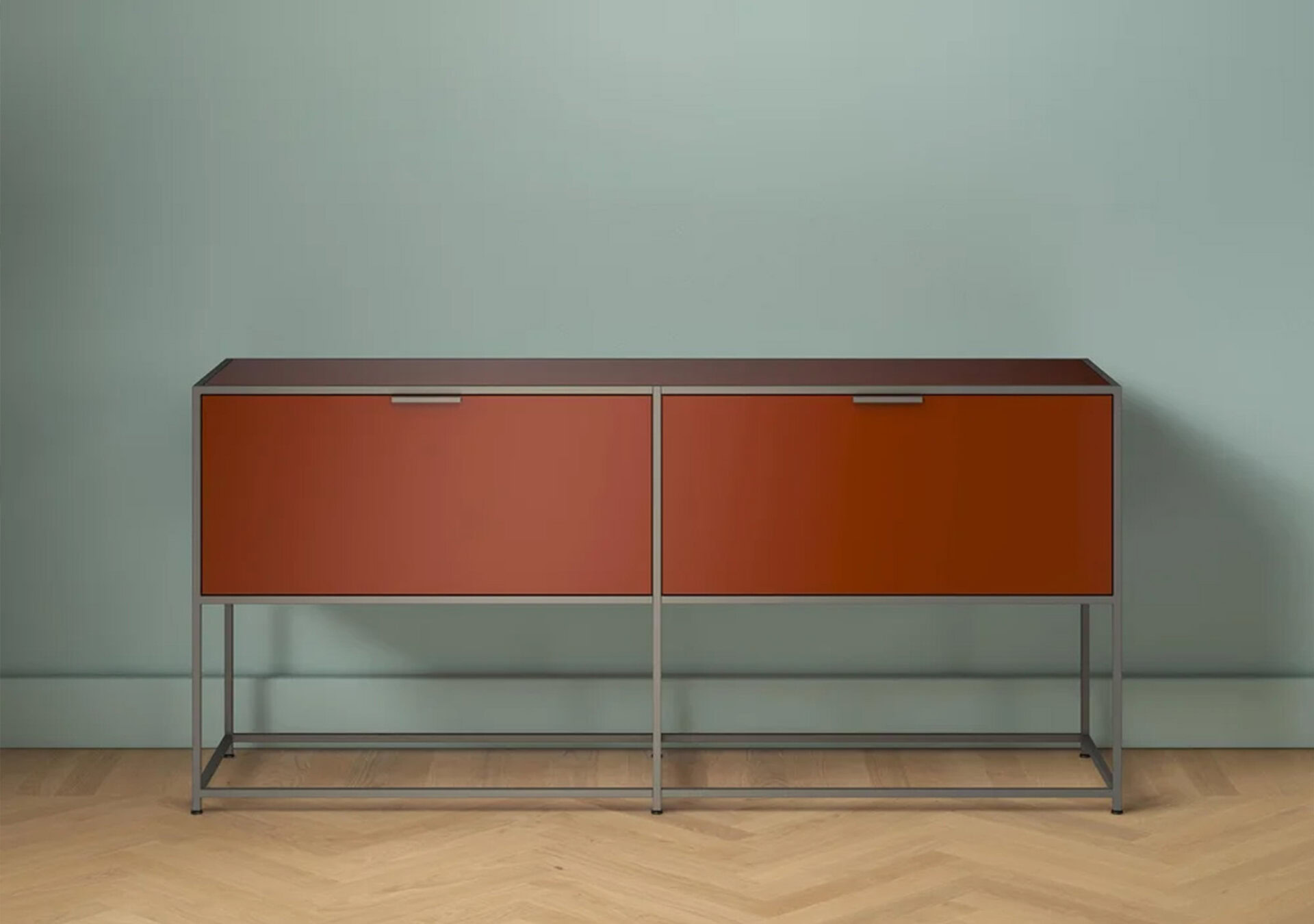 Ligne Roset: Dita Double Console - Brick Lacquer