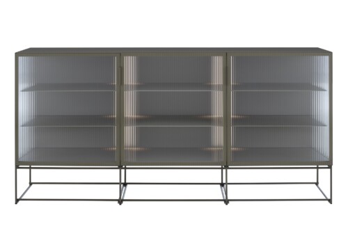 Ligne Roset Canaletto 3 Door Sideboard K6 - Plomb Lacquer