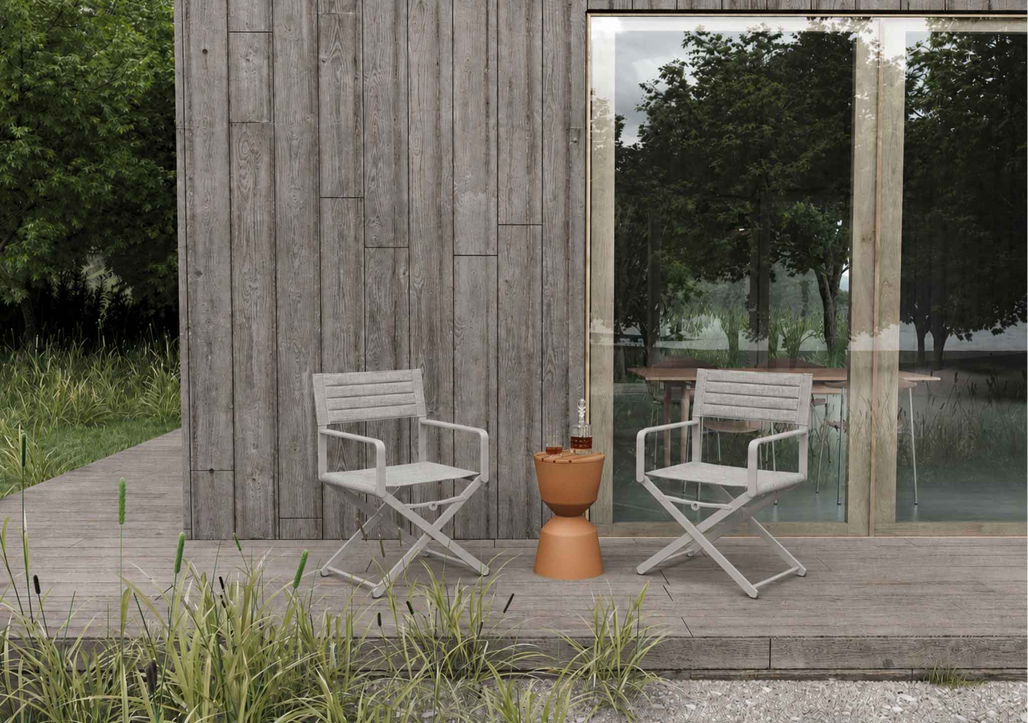 Kun Design: Chic Folding Chair - Cement