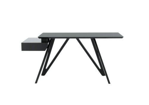 Ligne Roset: Ennea Desk - Black Stained Ash + Black Laminate