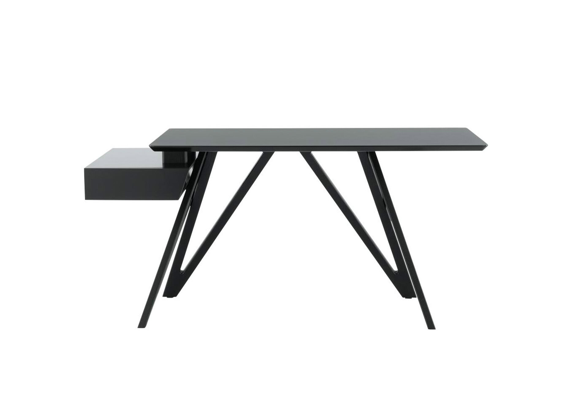 Ligne Roset: Ennea Desk - Black Stained Ash + Black Laminate