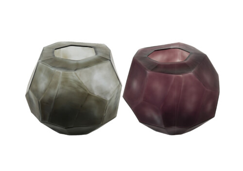 Ligne Roset: Asymetric Vase - Khaki or Amethyste Ligne Roset: Asymetric Vase - Khaki or Amethyste