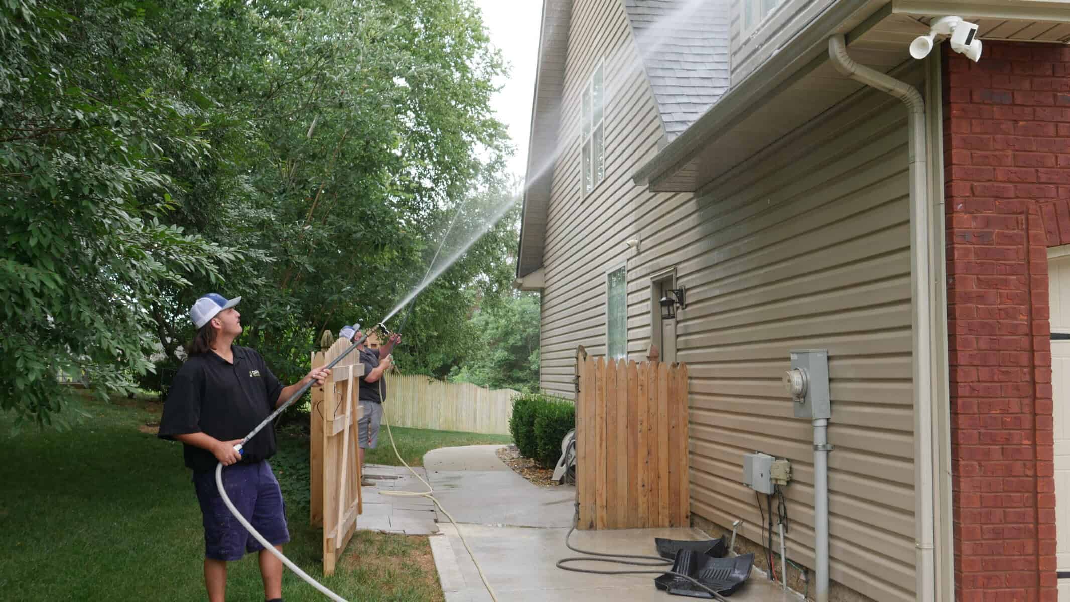 soft washing vs pressure washing