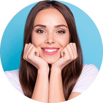 Beautiful wide smile of young woman with great healthy white teeth. Isolated over background | Armin Dental Associates
