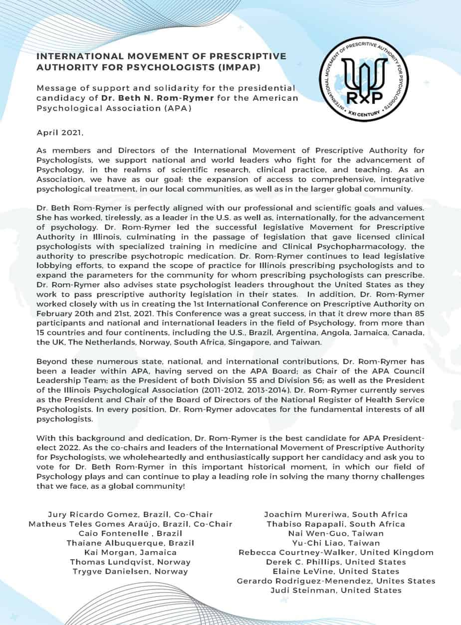 IMPAP endorsement letter for Beth APA presidency Page 1