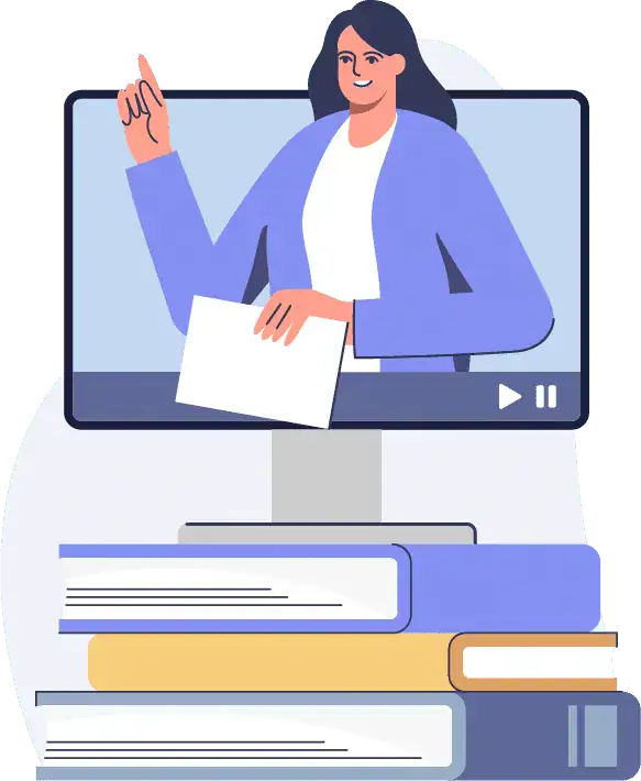 Online education and digital learning concepts.